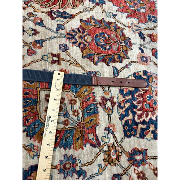 Polo Ralph Lauren Blue Canvas Leather Belt Brass Buckle Size 26 main image 4